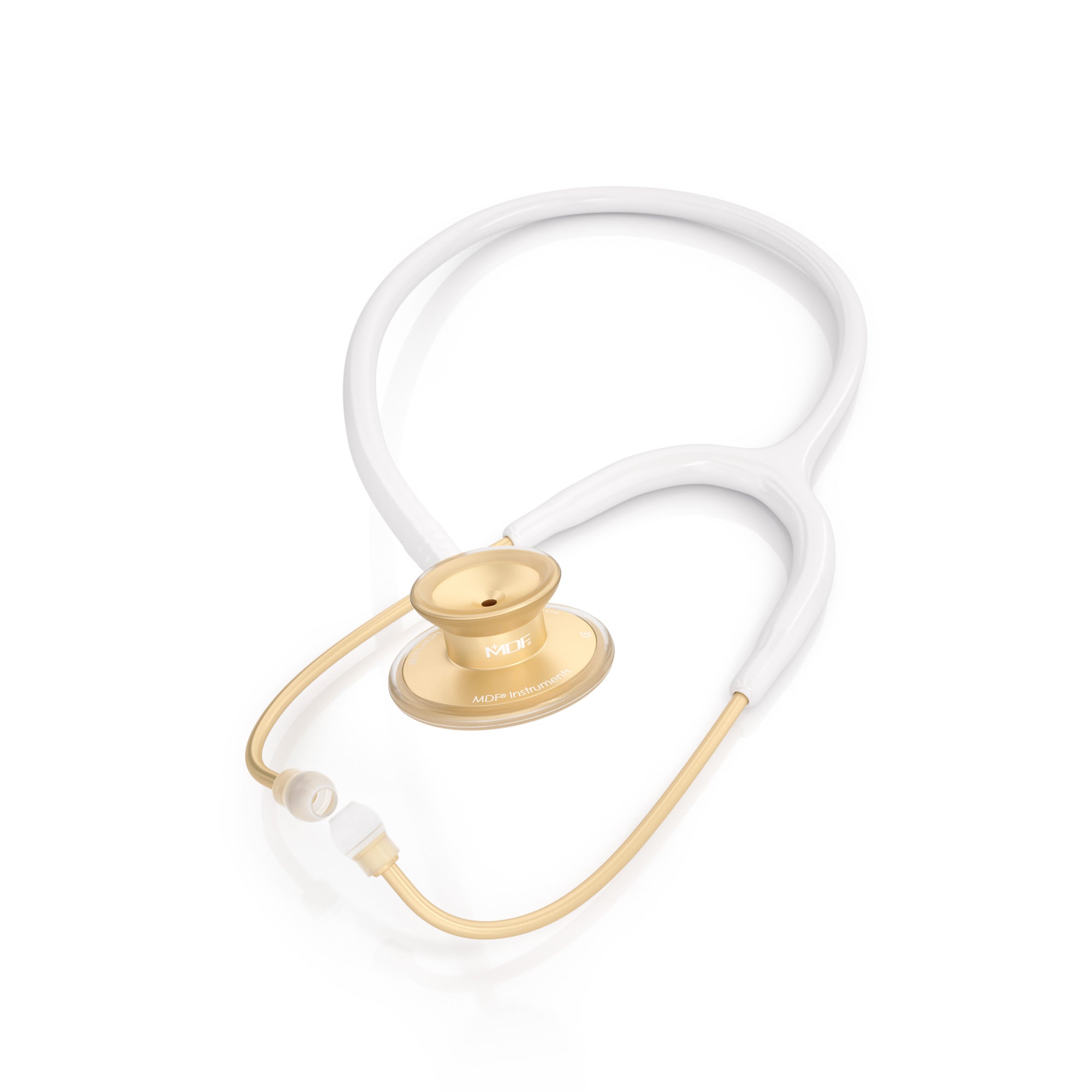 Stethoscope MDF Instruments Acoustica Lightweight Dual Head BlaBlanc White and Gold