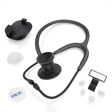 Stethoscope MDF Instruments ProCardial Titanium Cardiology Mprint Black Glitter and BlackOut