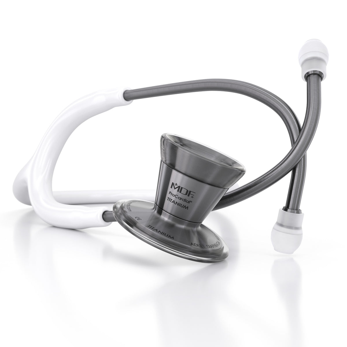 Stethoscope MDF Instruments ProCardial Titanium Cardiology Metalika and BlaBlanc White