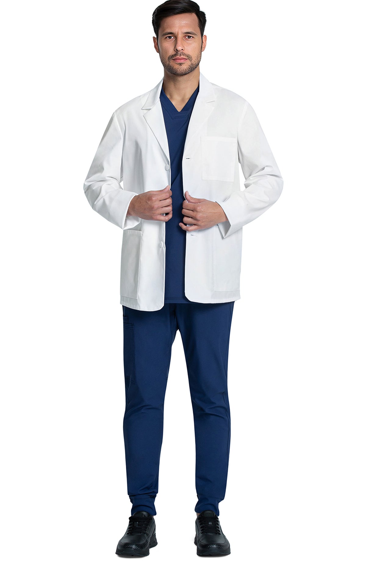Men's Consultation Short Lab Coat White Cherokee MDF Instruments