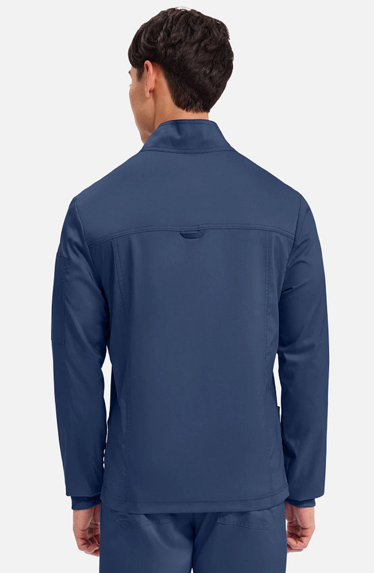 Men's Scrubs Jacket Zip Front Navy Cherokee Workwear Revolution MDF Instruments WW320