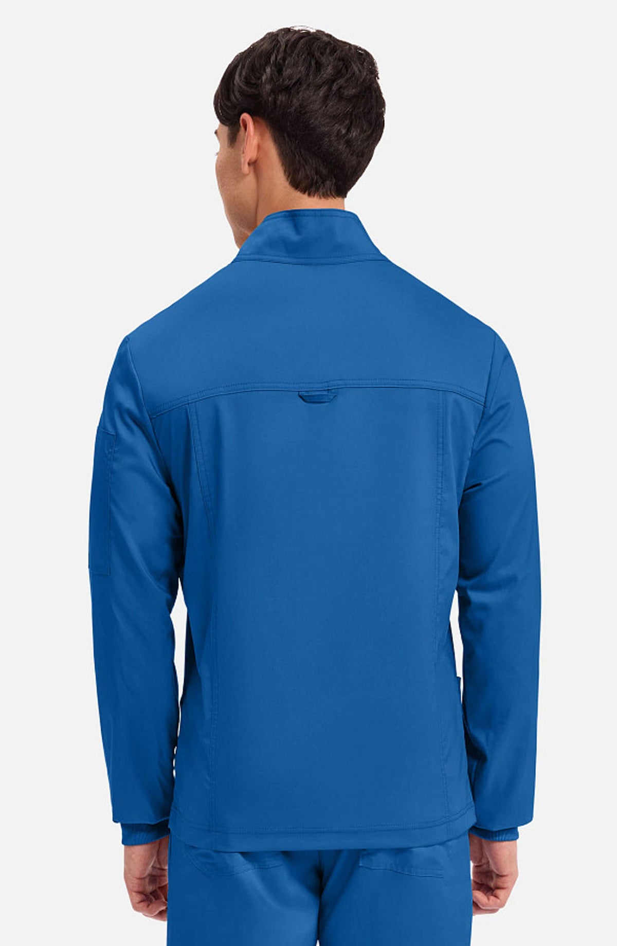 Men's Scrubs Jacket Zip Front Royal Blue Cherokee Workwear Revolution MDF Instruments WW320