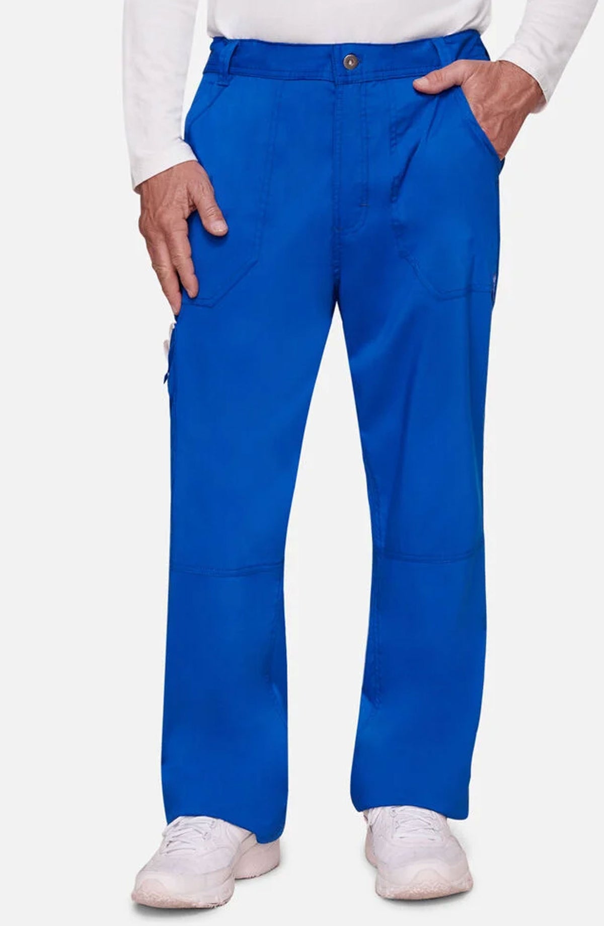 Men's Scrub Pants Cargo Royal Blue Cherokee Workwear Revolution MDF Instruments WW140