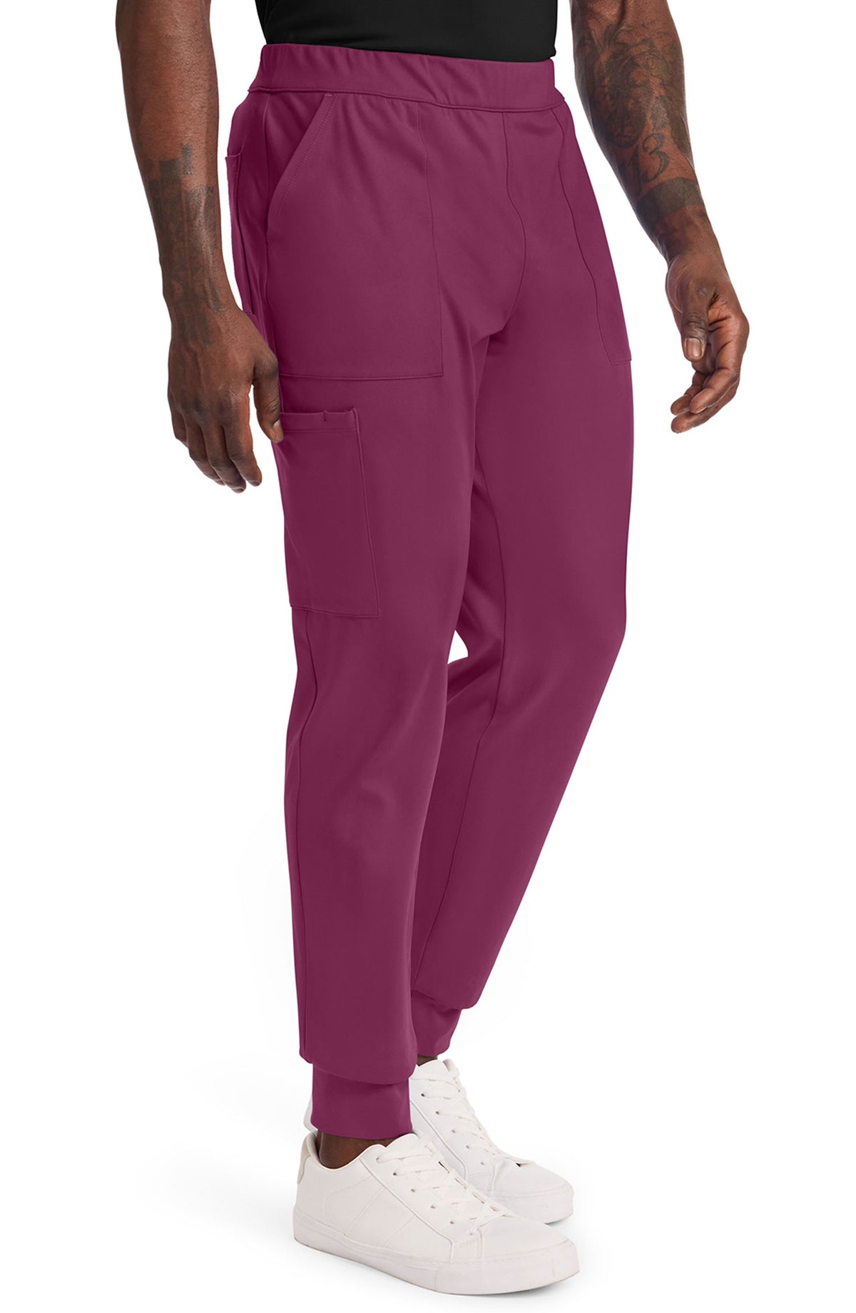 Men's Scrub Pants Joggers Wine Cherokee Achieve MDF Instruments CK034