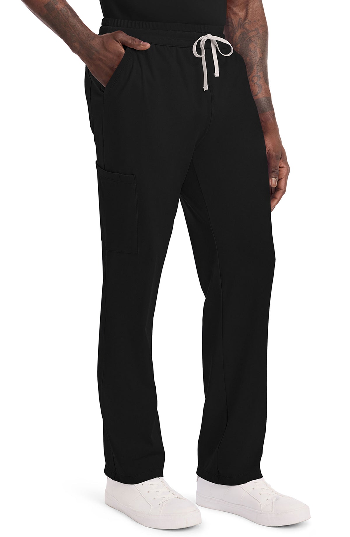 Men's Scrub Pants Straight Leg Black Cherokee Achieve MDF Instruments CK036