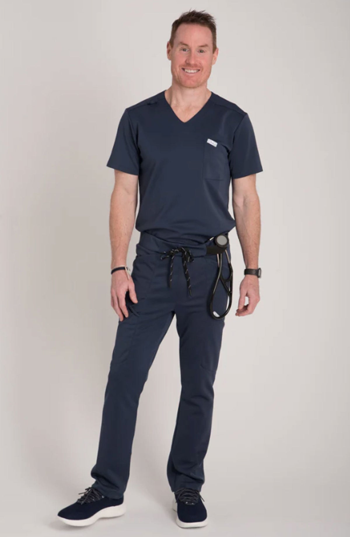 Men's Scrubs Straight Leg Pants Midnight Blue OliveUs MDF Instruments