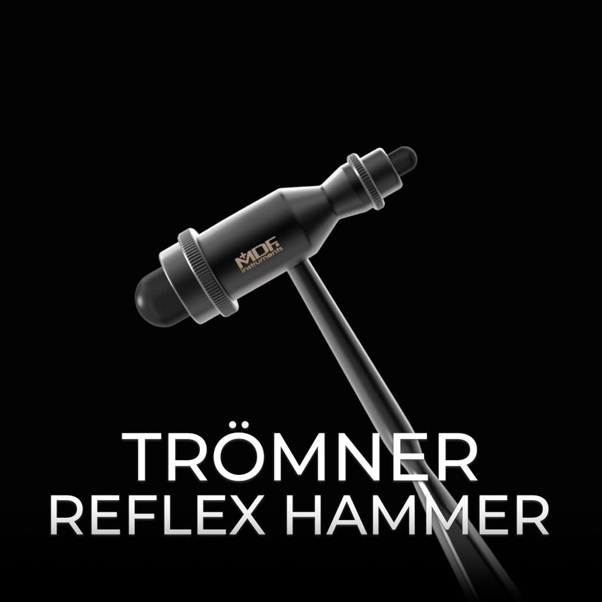 Reflex Hammer for Doctors and Medical Professionals MDF Instruments Tromner BlackOut Black Finish