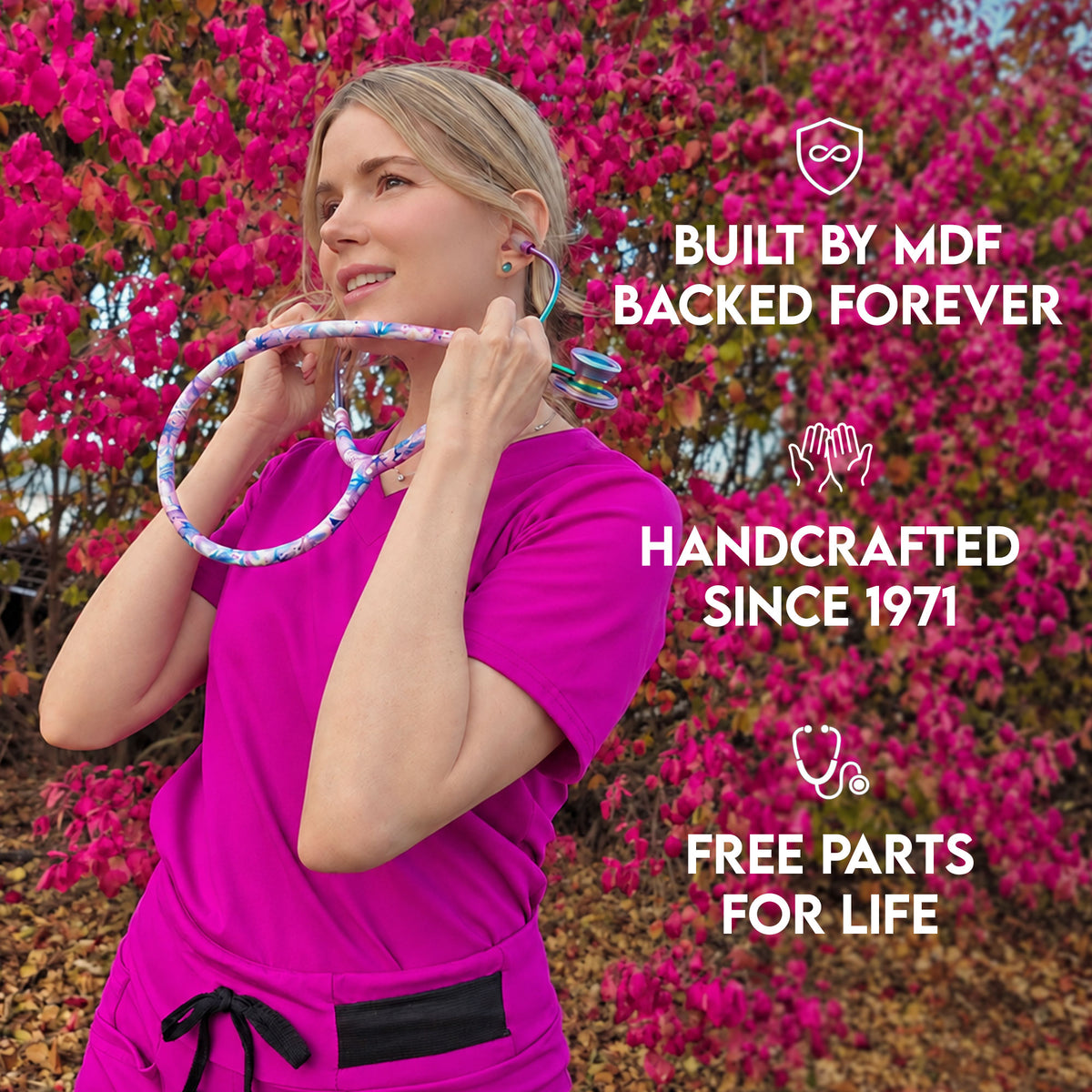 Stethoscope MDF Instruments MD One Epoch Titanium Flower Print Monet and Kaleidoscope