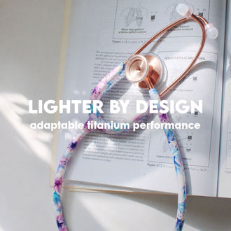Stethoscope MDF Instruments MD One Epoch Titanium Mprint Flower Print Monet and Rose Gold