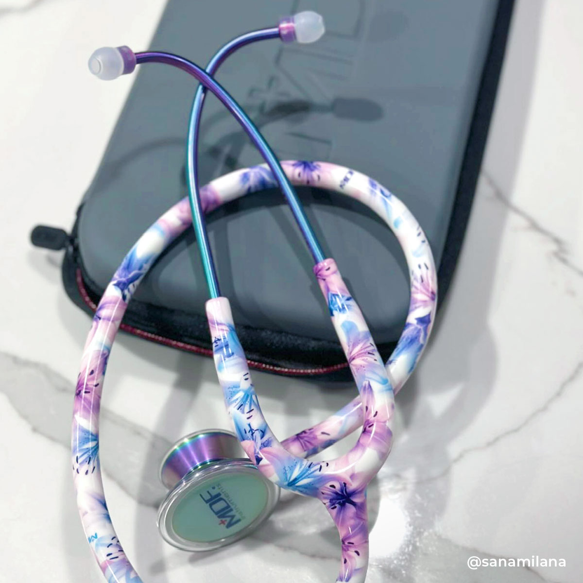 Stethoscope MDF Instruments MD One Epoch Titanium Flower Print Monet and Kaleidoscope