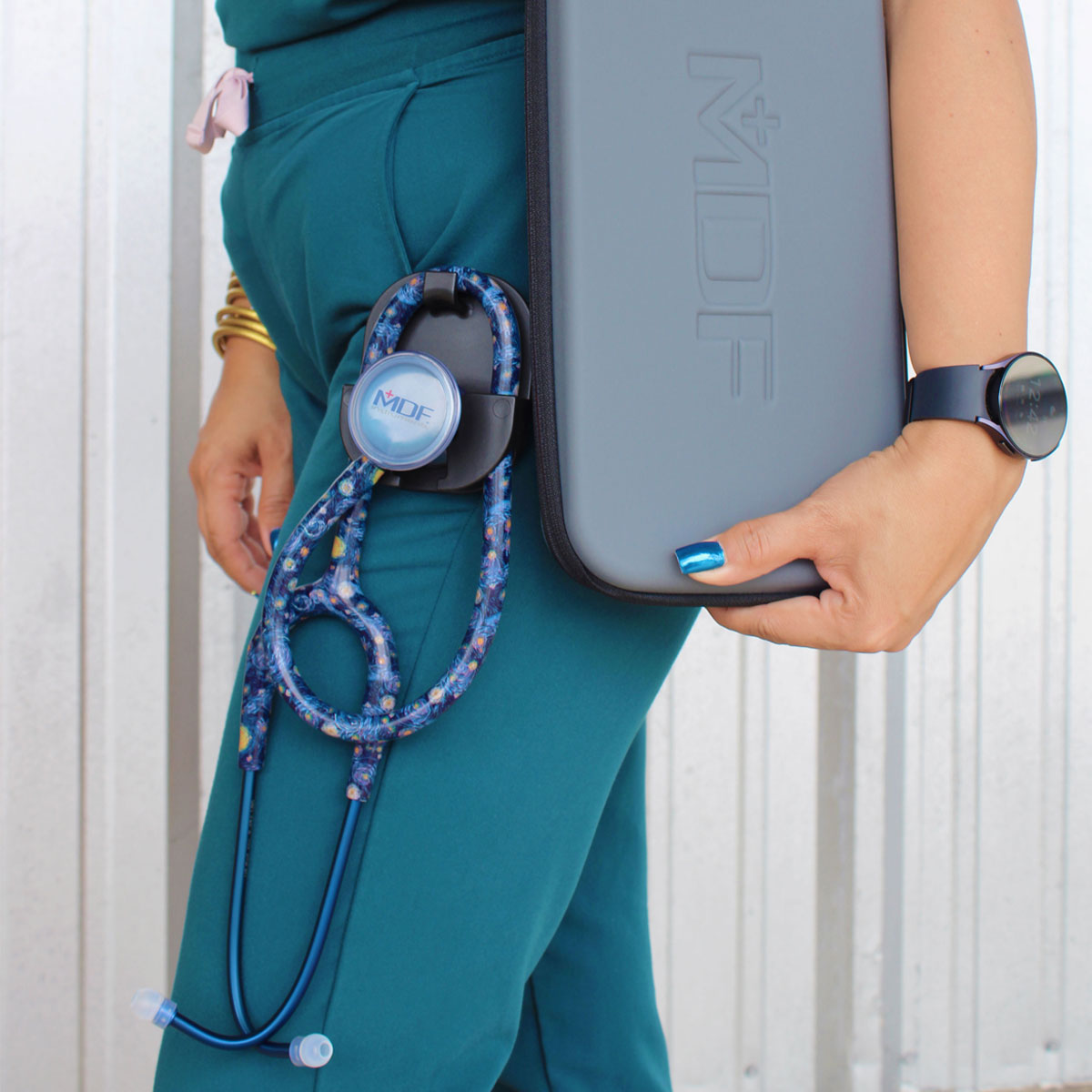 Blue Stethoscope MDF Instruments ProCardial Titanium Cardiology Mprint Go Van Gogh and Capridium