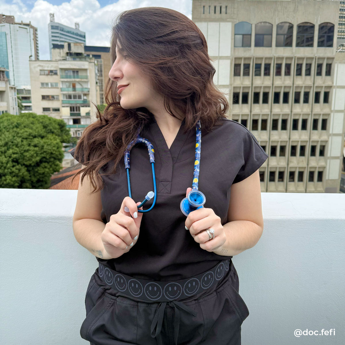 Blue Stethoscope MDF Instruments ProCardial Titanium Cardiology Mprint Go Van Gogh and Capridium