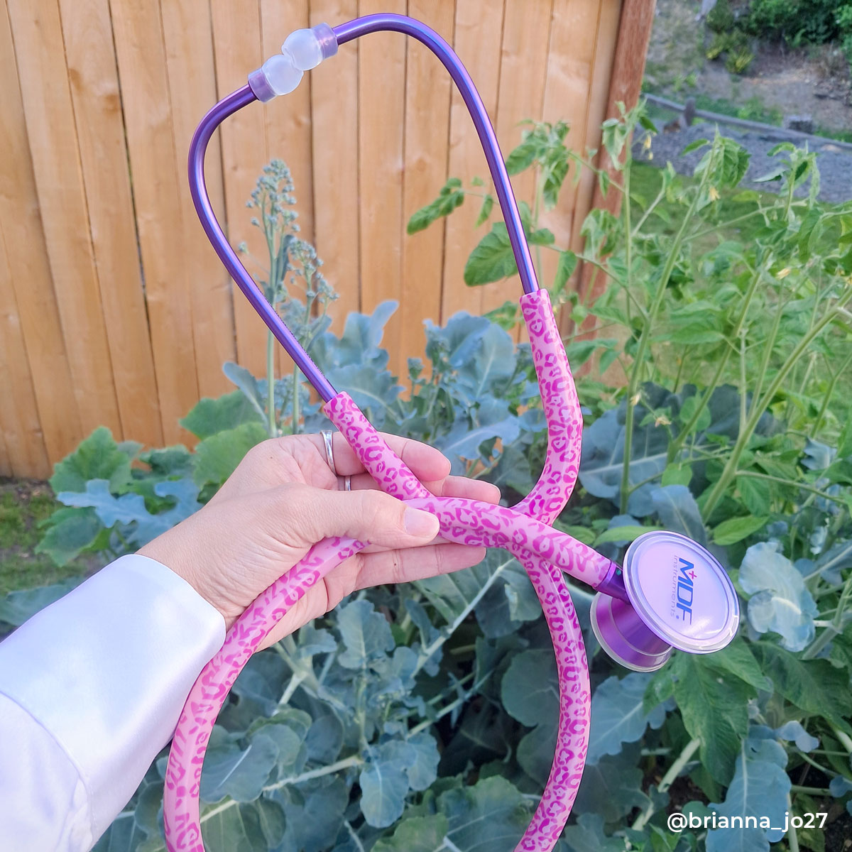 Stethoscope for Medical Professionals MDF Instruments ProCardial Titanium Cardiology Mprint Pink Leopard Print Cougar Pynk and Ultraviolet