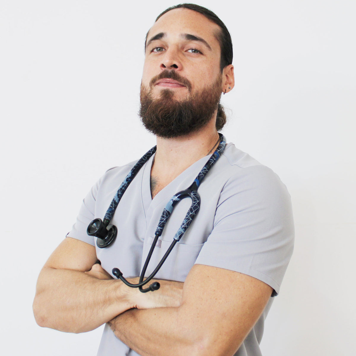 Camo Stethoscope for Medical Professions MDF Instruments ProCardial Titanium Cardiology Mprint Realtree Trace Blue and BlackOut