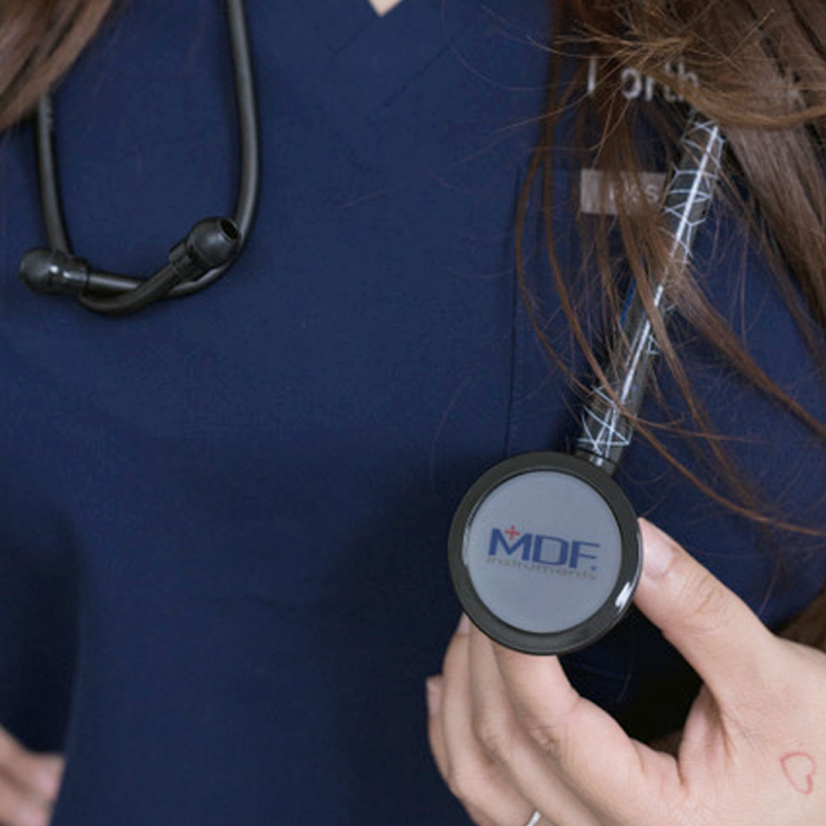 Camo Stethoscope for Medical Professions MDF Instruments ProCardial Titanium Cardiology Mprint Realtree Trace Blue and BlackOut
