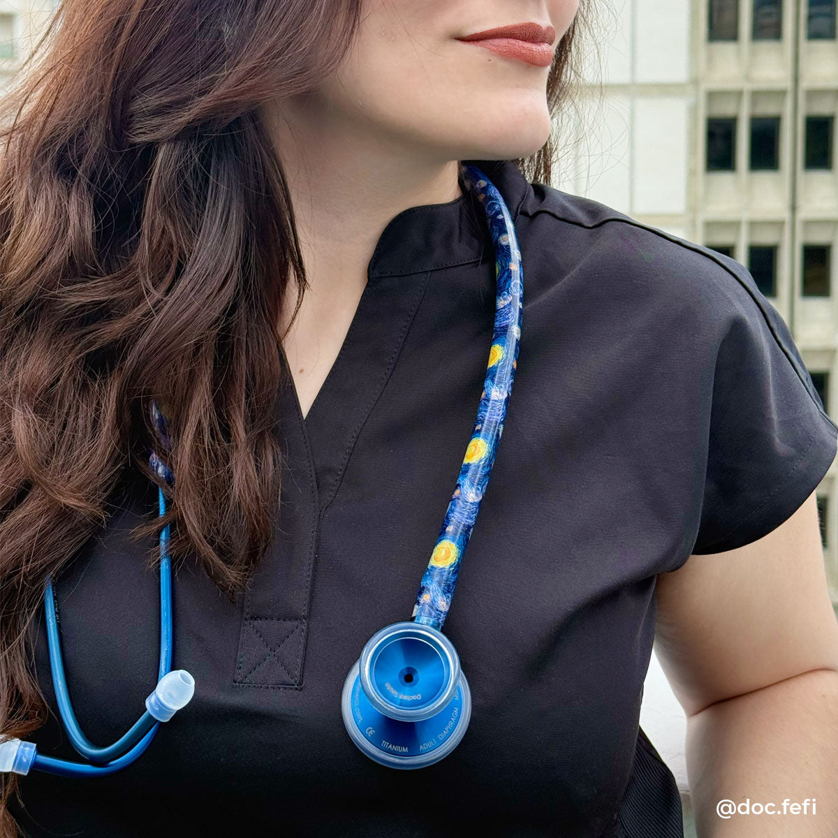 Blue Stethoscope MDF Instruments ProCardial Titanium Cardiology Mprint Go Van Gogh and Capridium