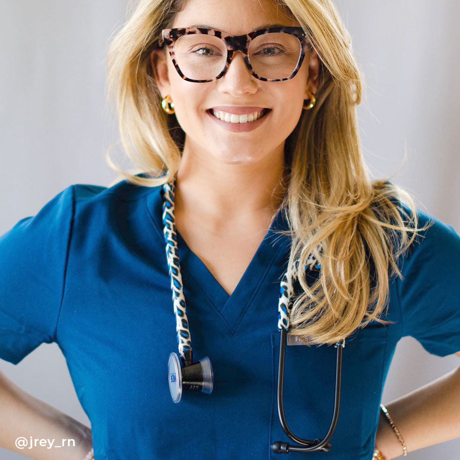 Stethoscope MDF Instruments ProCardial Titanium Blue Leopard Print Tiberius Panther and BlackOut