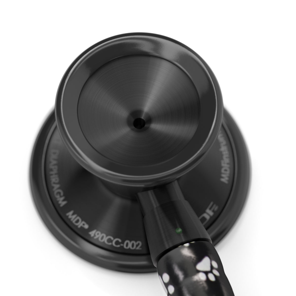 Stethoscope MDF Instruments ProCardial Titanium Cardiology Mprint Puppy Paws print and BlackOut Custom Engraving