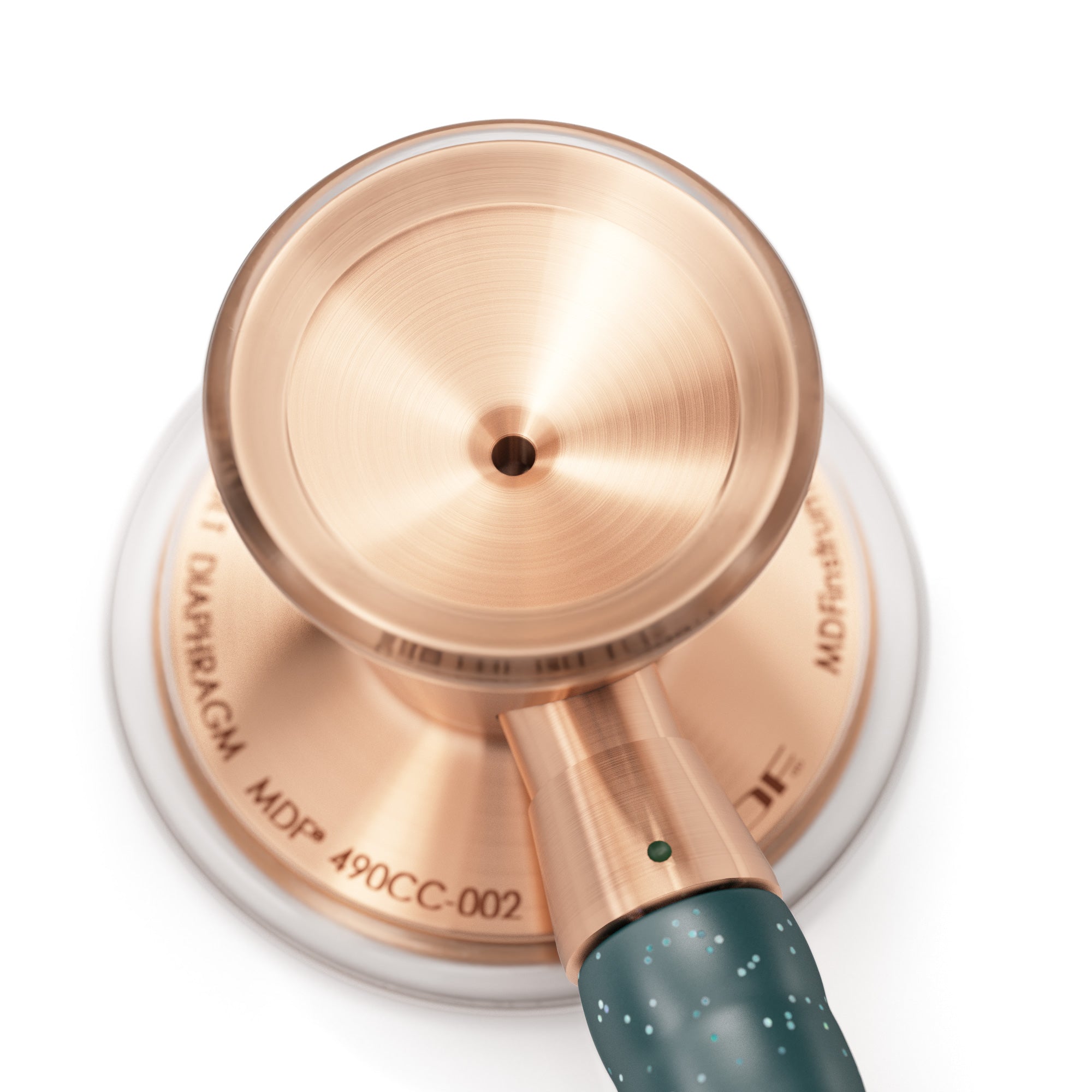ProCardial® Titanium Cardiology Stethoscope - Green Glitter/Rose Gold - Engraving