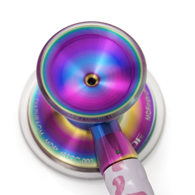 Stethoscope MDF Instruments ProCardial Titanium Cardiology Rainbow Leopard Kaleidoscope Engraving