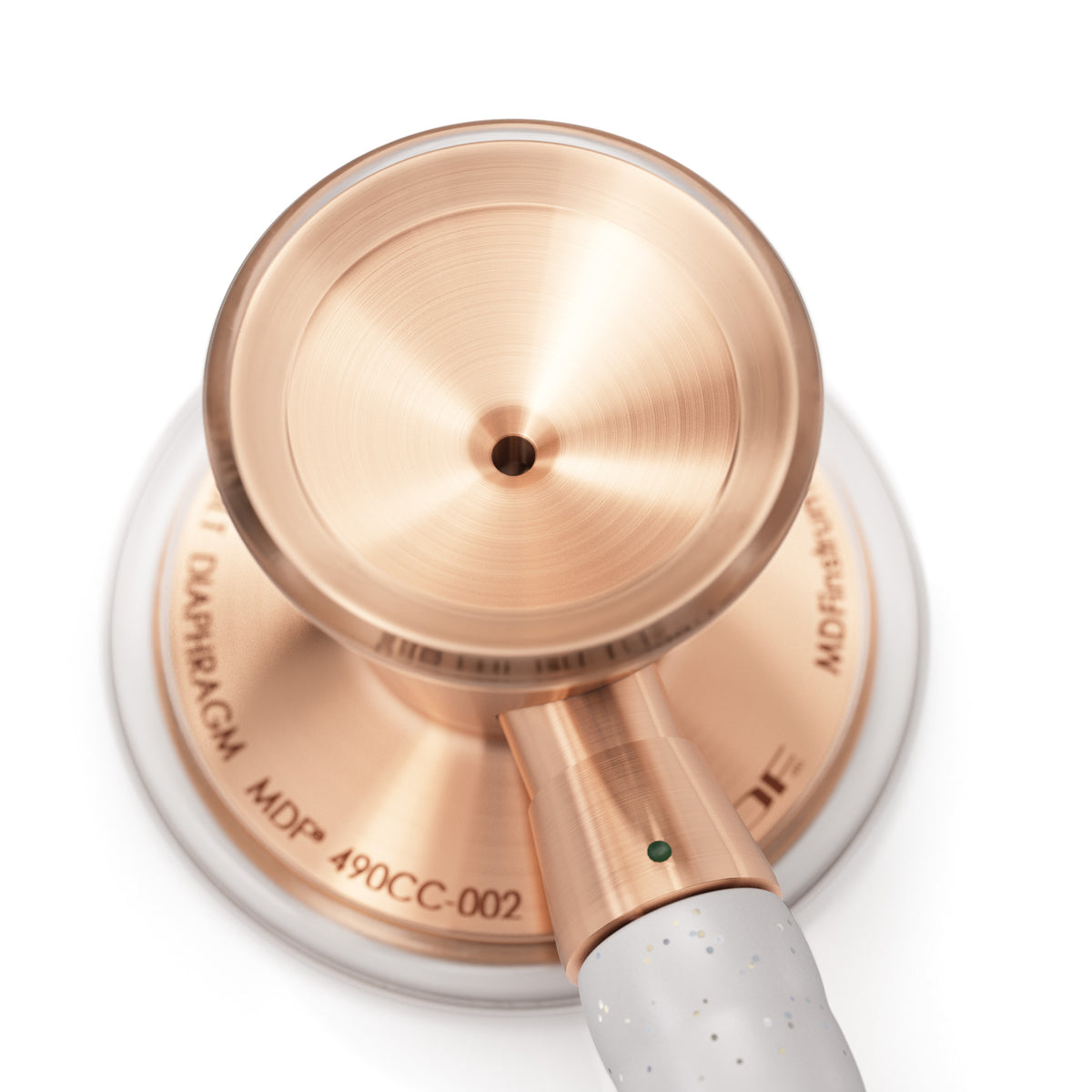 Stethoscope MDF Instruments ProCardial Titanium Cardiology White Glitter and Rose Gold Engraving