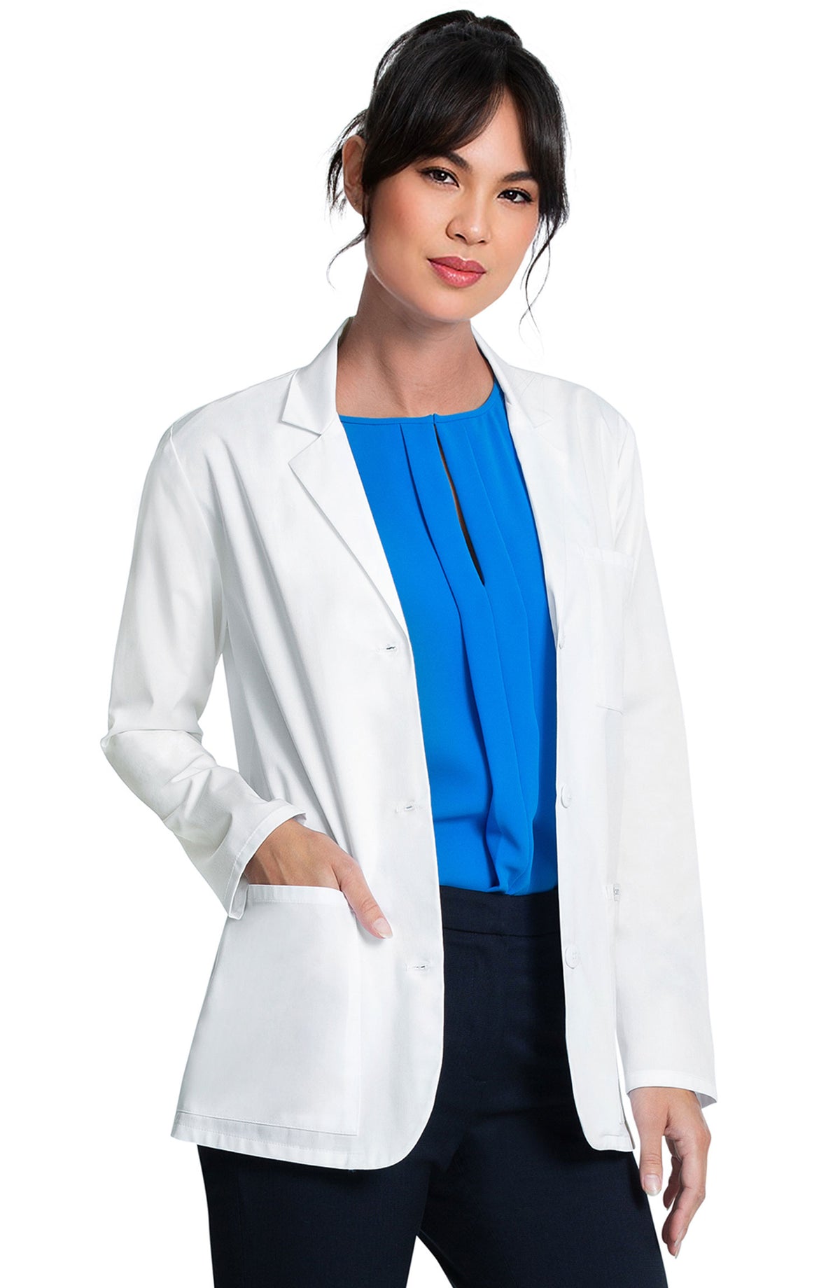 Women's Consultation Short Lab Coat White Cherokee MDF Instruments