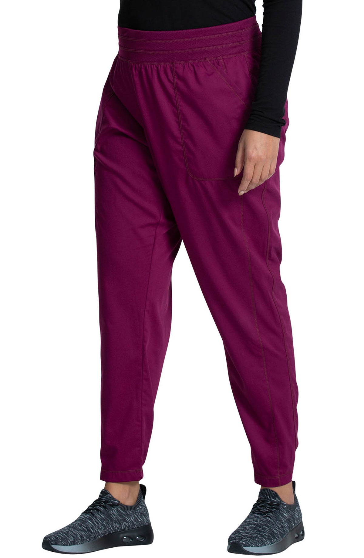 Women's Scrub Pants Joggers Wine Burgundy Cherokee Workwear Revolution MDF Instruments WW011