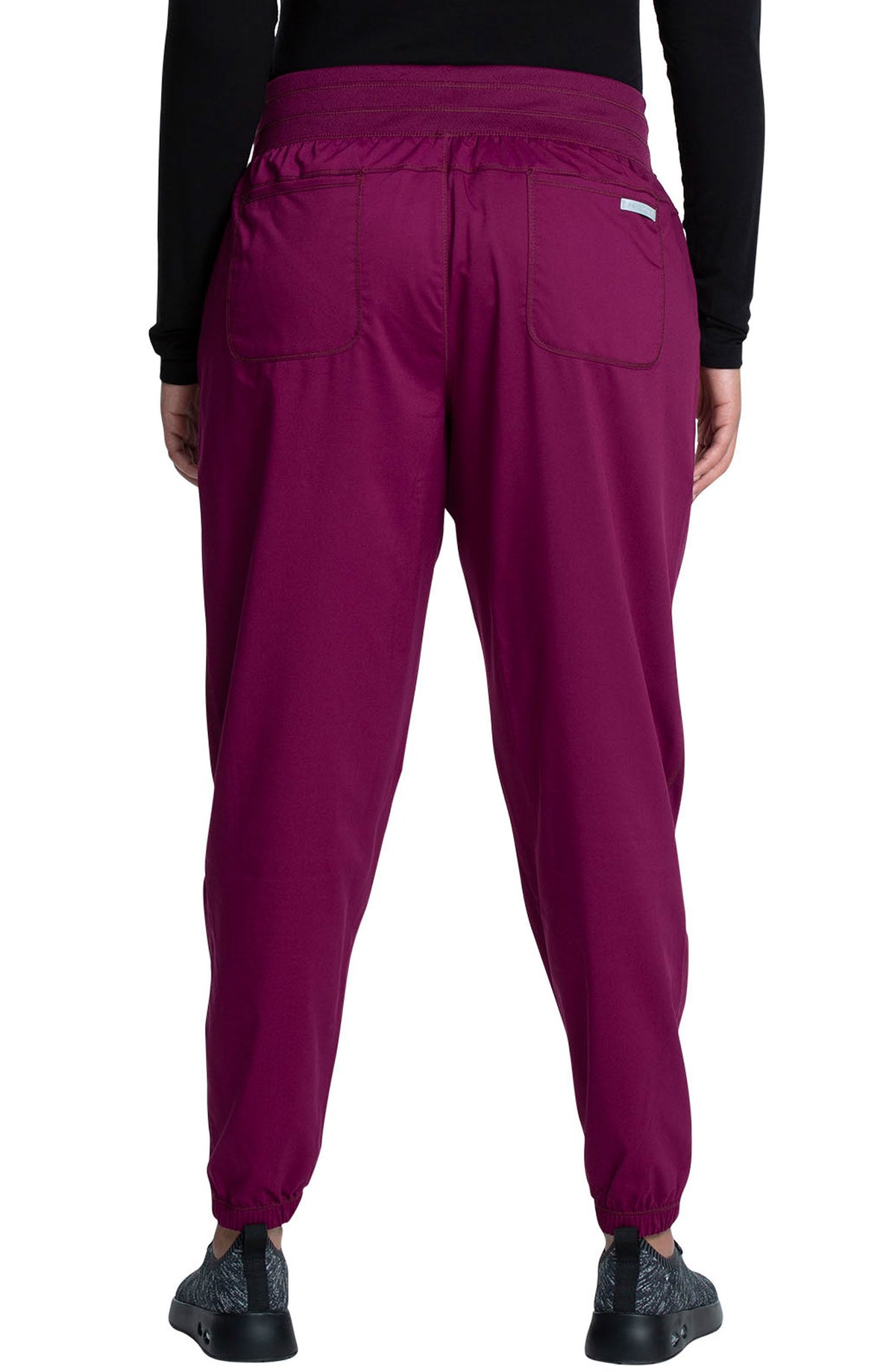 Women's Scrub Pants Joggers Wine Burgundy Cherokee Workwear Revolution MDF Instruments WW011