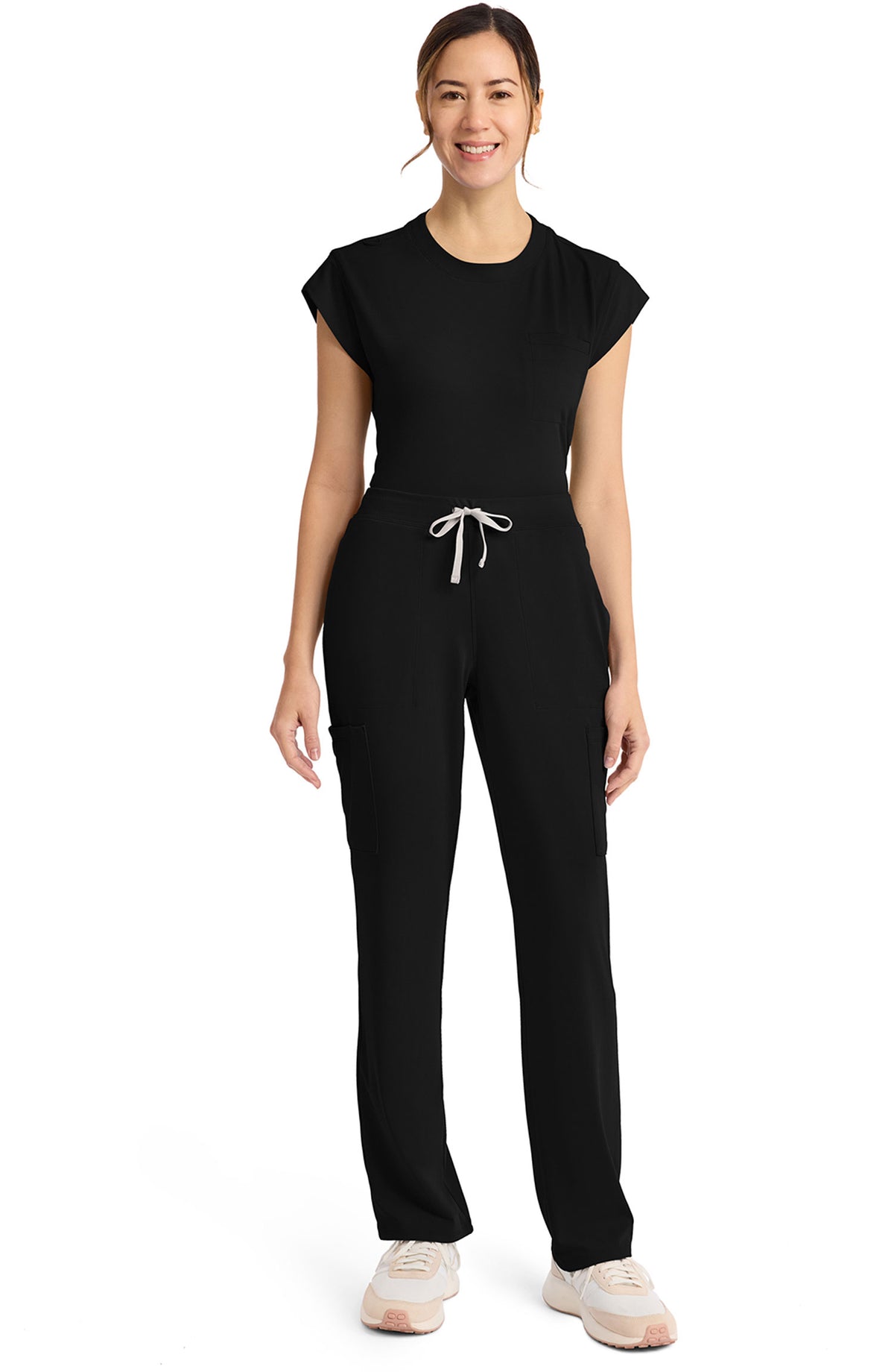 Women's Scrub Pants Straight Leg Black Cherokee Achieve MDF Instruments CK096