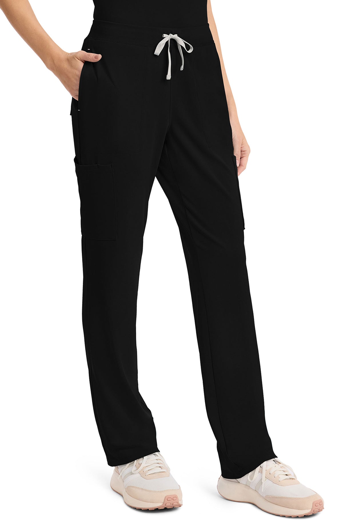 Women's Scrub Pants Straight Leg Black Cherokee Achieve MDF Instruments CK096