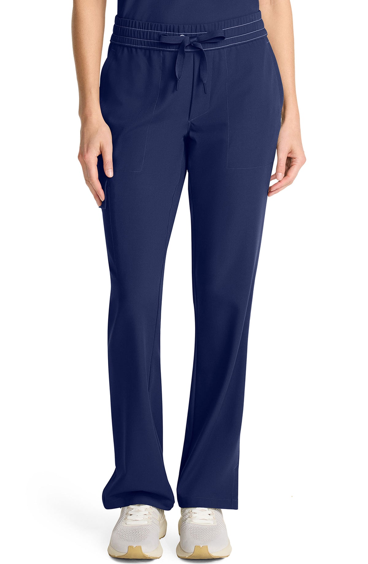 Women's Scrub Pants Straight Leg Cargo Navy Healing Hands MDF Instruments HH153