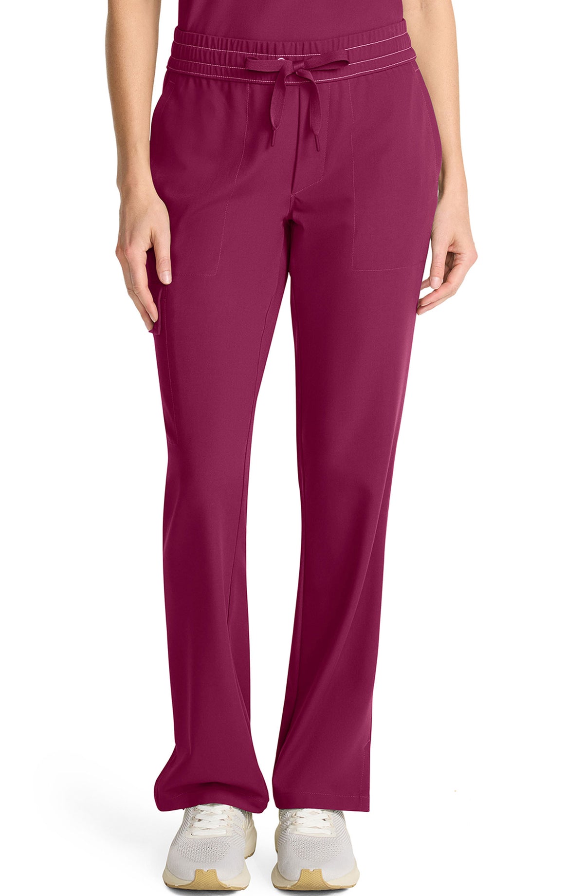 Women's Scrub Pants Straight Leg Cargo Wine Healing Hands MDF Instruments HH153