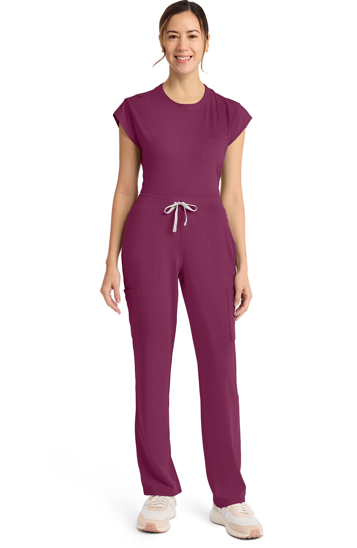 Women's Scrub Pants Straight Leg Wine Cherokee Achieve MDF Instruments CK096