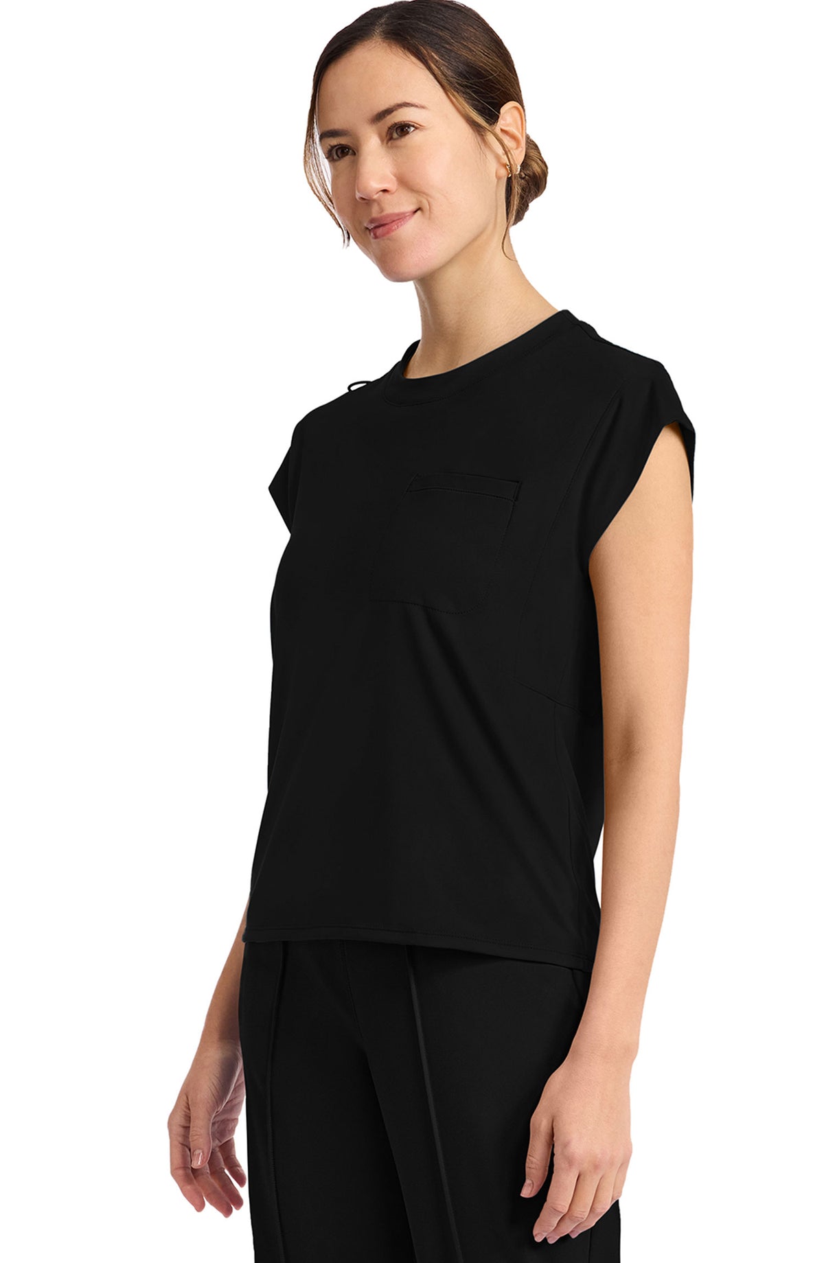 Scrubs MDF Instruments Cherokee Achieve  Women's Crew Neck Top CK936 Black