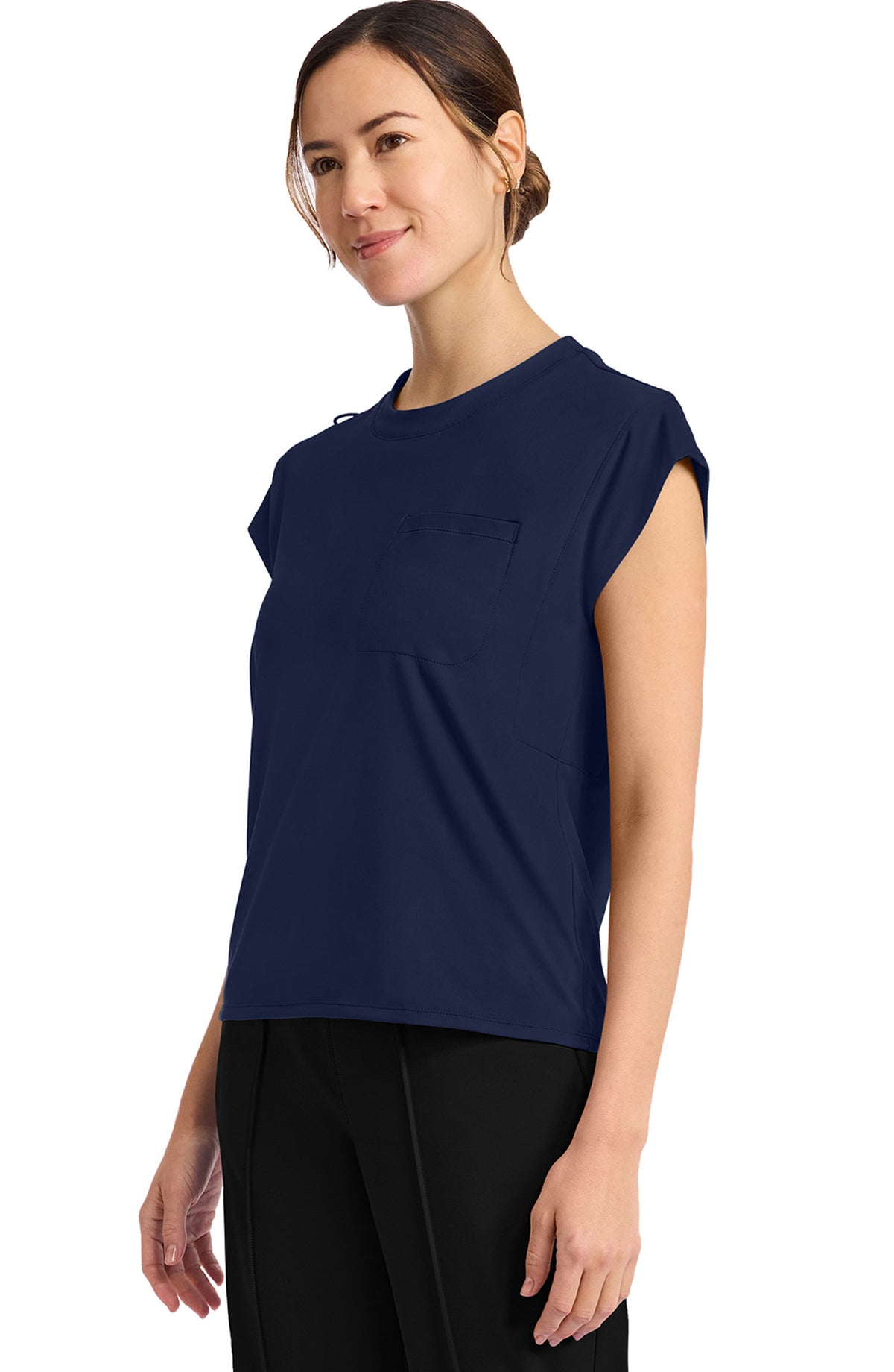 Scrubs MDF Instruments Cherokee Achieve  Women's Crew Neck Top CK936 Navy
