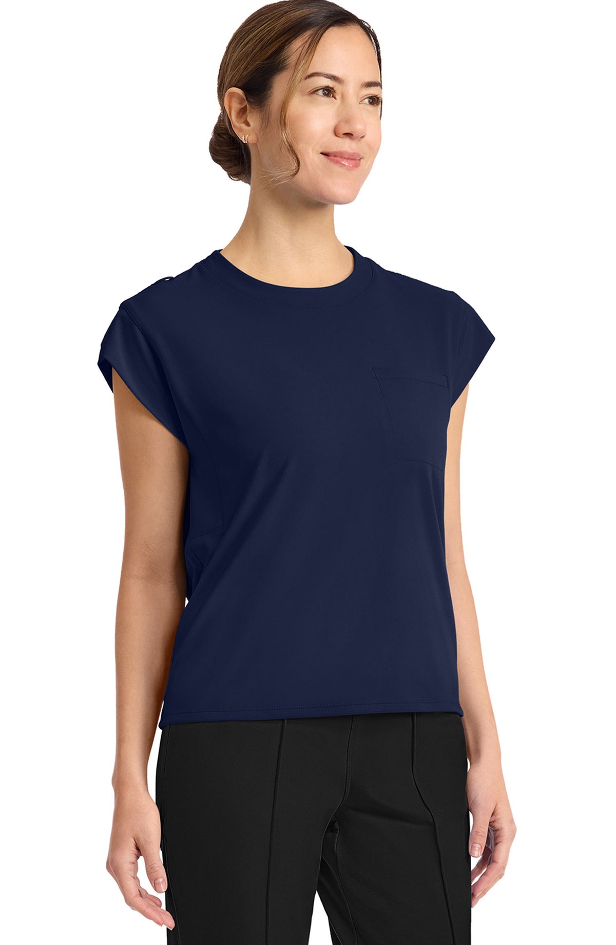 Scrubs MDF Instruments Cherokee Achieve  Women's Crew Neck Top CK936 Navy