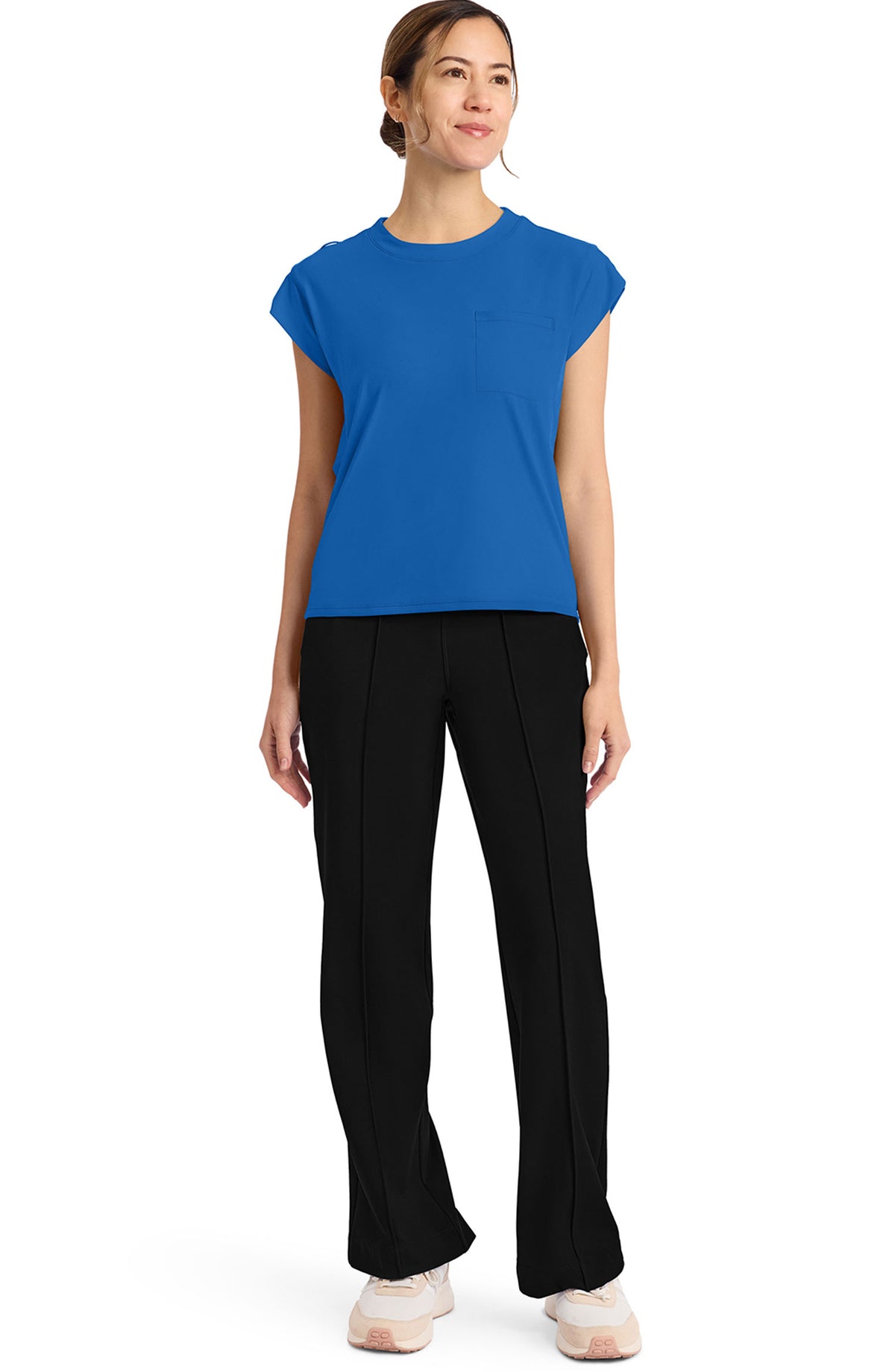 Scrubs MDF Instruments Cherokee Achieve  Women's Crew Neck Top CK936 Royal Blue