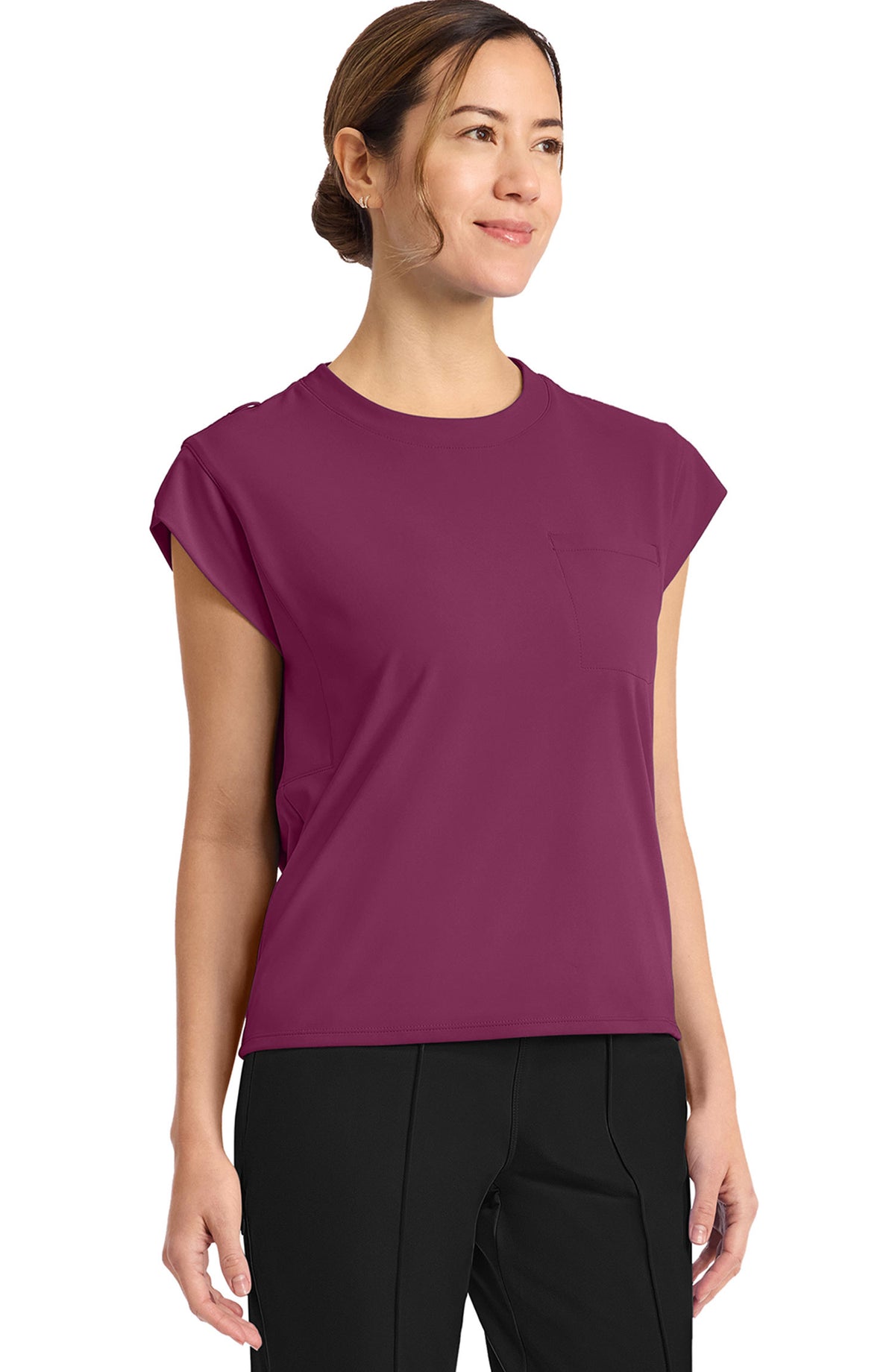 Scrubs MDF Instruments Cherokee Achieve  Women's Crew Neck Top CK936 Wine