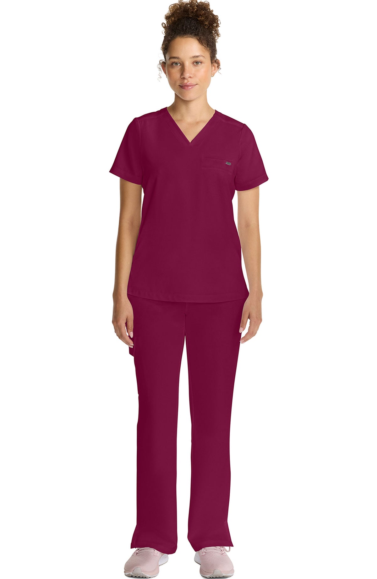 Women's Scrub Top Tuck-In V-Neck Wine Healing Hands MDF Instruments HH755