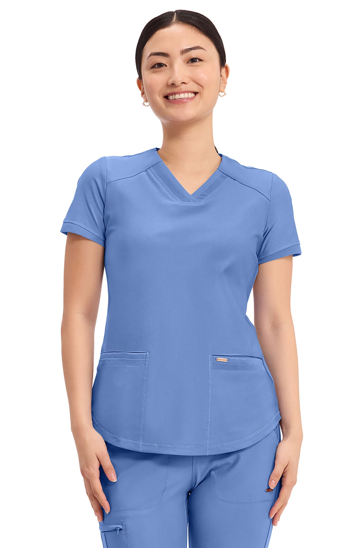 Women's Scrub Top V-Neck Cherokee Form Ciel Blue CK840 MDF Instruments Apparel
