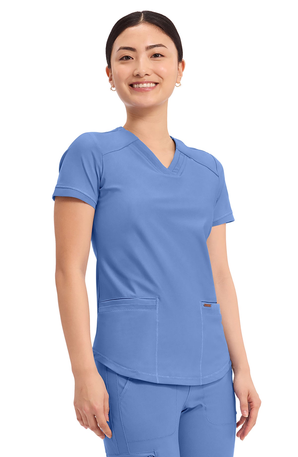 Women's Scrub Top V-Neck Cherokee Form Ciel Blue CK840 MDF Instruments Apparel