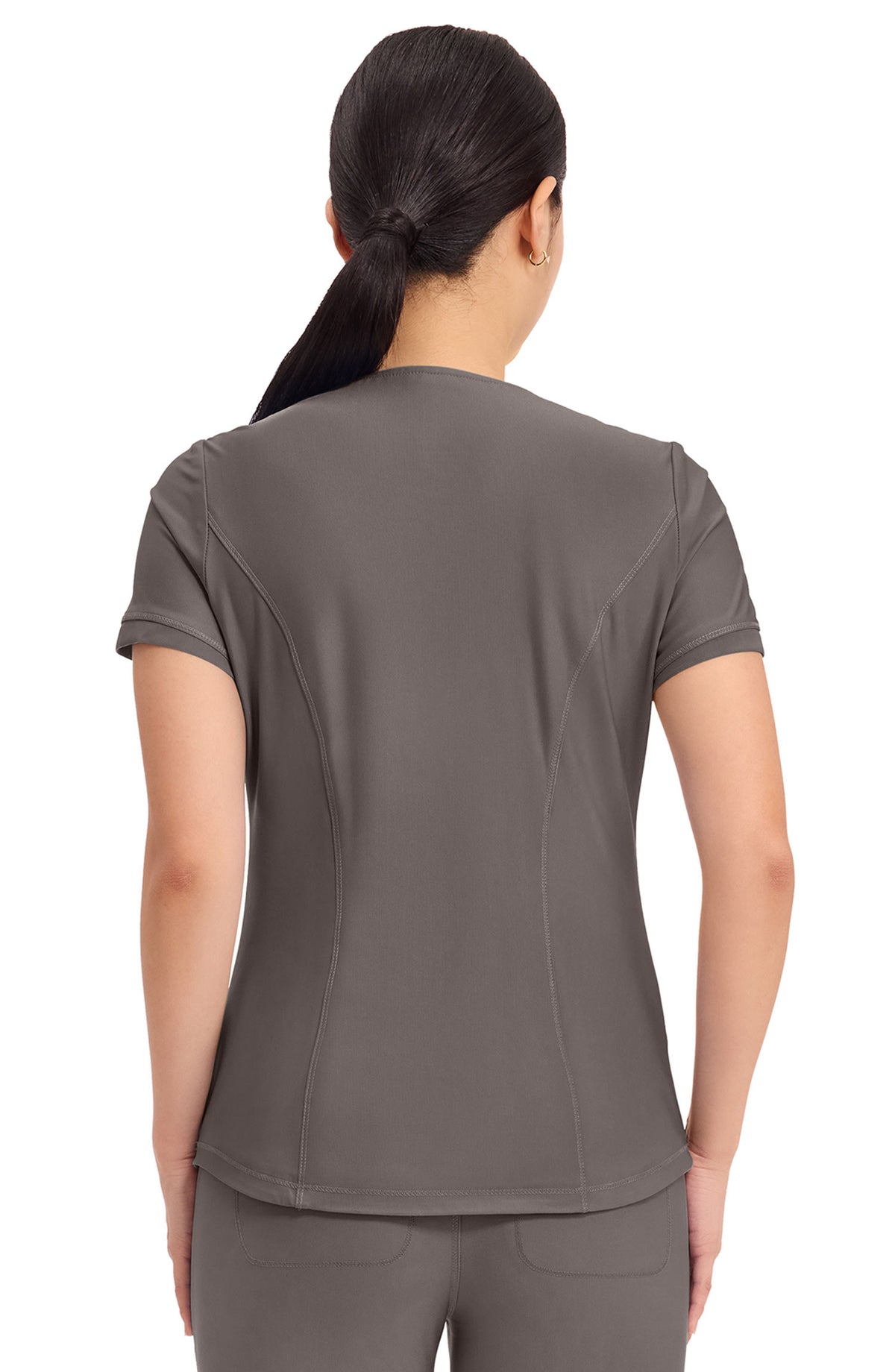 Women's Scrub Top V-Neck Cherokee Form Iron Brown CK840 MDF Instruments Apparel