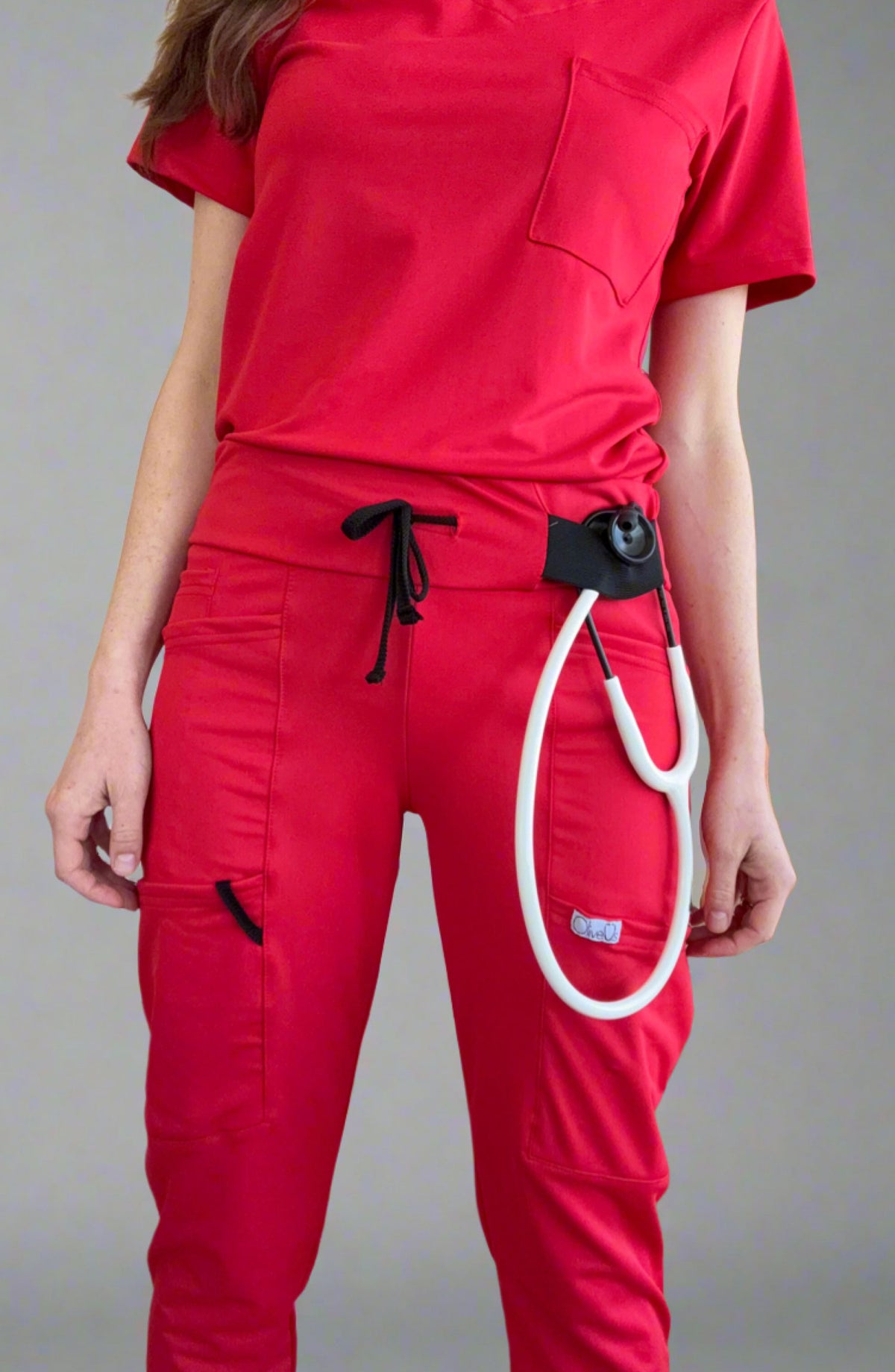 Women's Scrubs Jogger Pants Scarlet Red OliveUs MDF Instruments