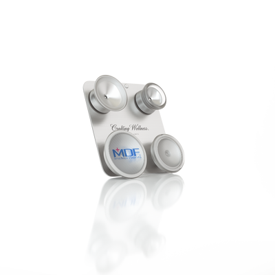 Stethoscope Attachments for Pediatric and Infant Neonatal Patients with Clip MDF® ProCardial® Titanium Silver