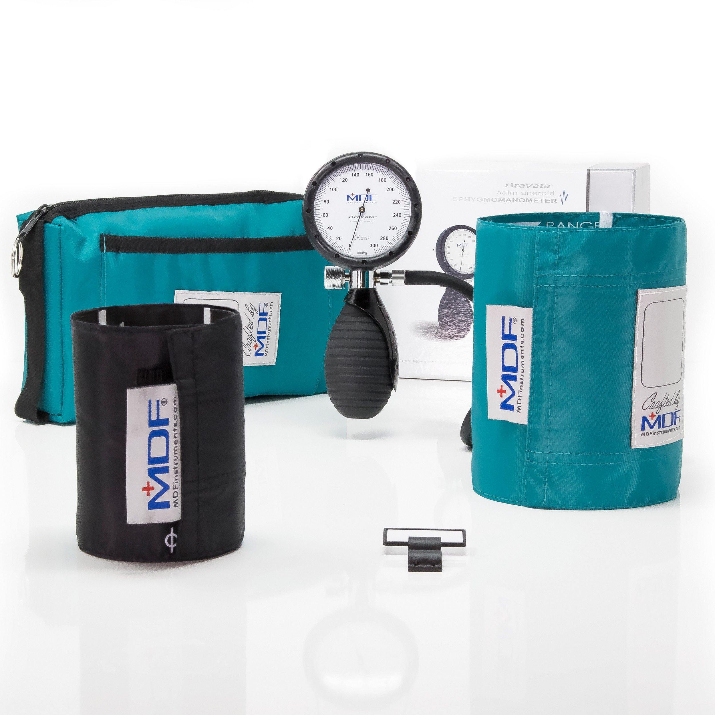 Sphygmomanometer MDF Instruments Bravata Teal Palm Aneroid Manual Blood Pressure Monitor
