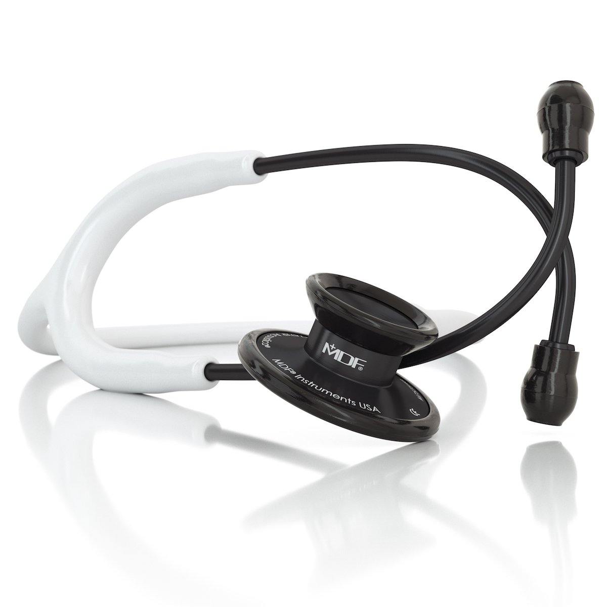 Stethoscope MDF Instruments Acoustica Lightweight Dual Head White and BackOut